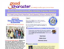 Tablet Screenshot of goodcharacter.com